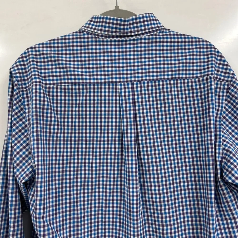 Coastal Provisions‎ Company Blue Gingham Button Down Shirt Men’s Classic Preppy